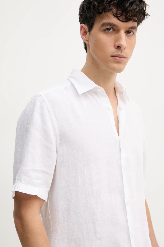 BOSS Orange cămașă de in alb 50537382