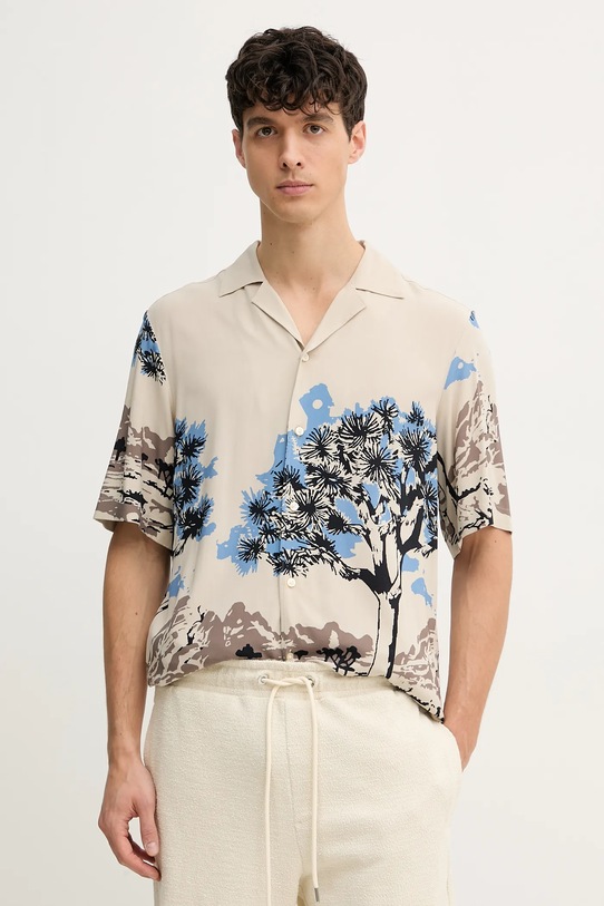 Košulja BOSS Orange regular bež 50538250