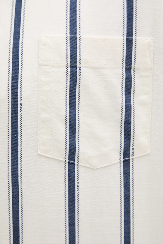 BOSS Orange koszula z domieszką lnu 50538296 biały