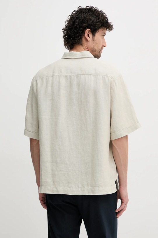 Одежда Льняная рубашка BOSS Orange 50538880 бежевый