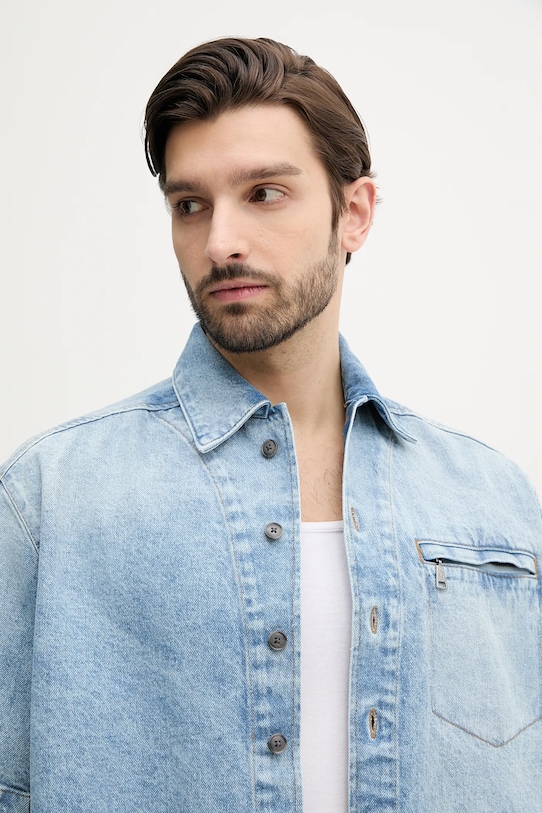 BOSS Orange koszula jeansowa niebieski 50538203