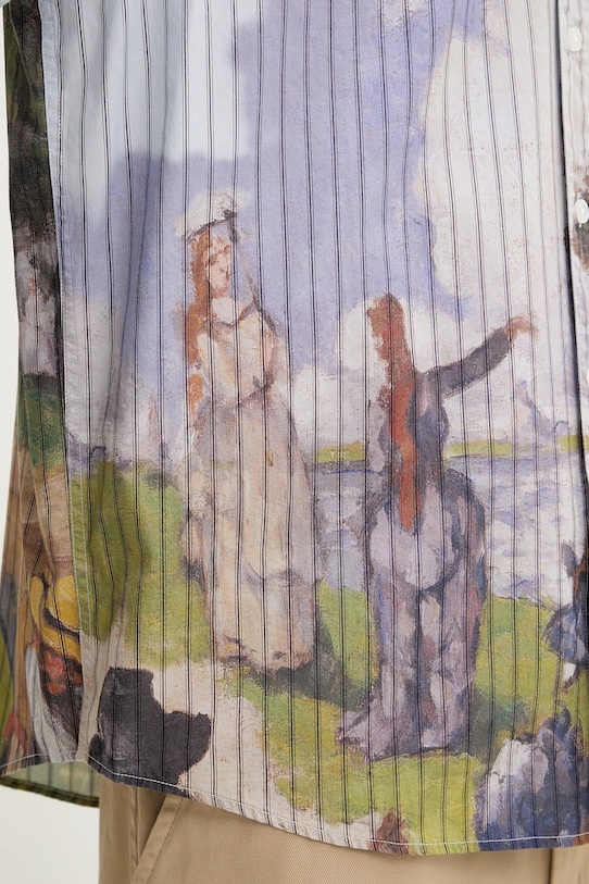 Desigual camasa din bumbac ARTWORK 25SMCW05 albastru