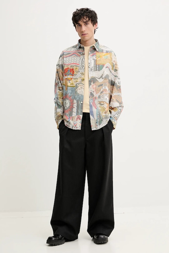 Desigual koszula bawełniana COLOR 25SMCW10 szary SS25