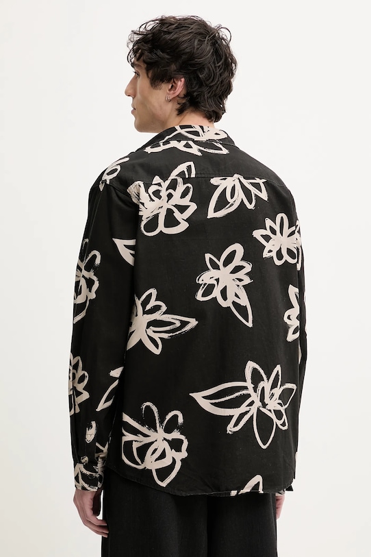 Odzież Desigual koszula bawełniana NATURE 25SMCW16 czarny