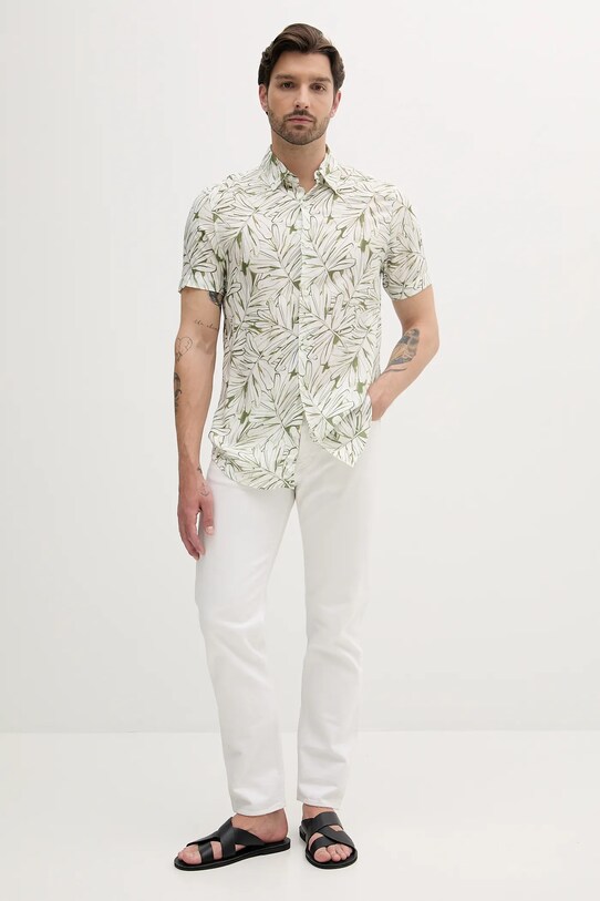 Guess cămașă RAYON M5GH75.WD4Z2 verde SS25