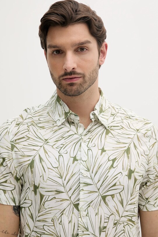 Guess cămașă RAYON verde M5GH75.WD4Z2