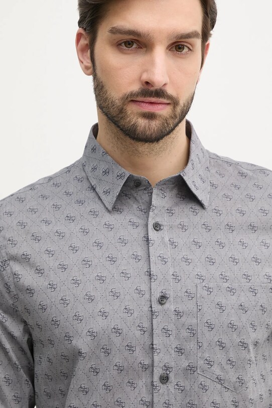 Guess cămașă JACQUARD gri M5GH65.WFXX1