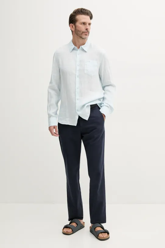 Guess cămașă de in NAPA M5GH73.WH3J0 albastru SS25