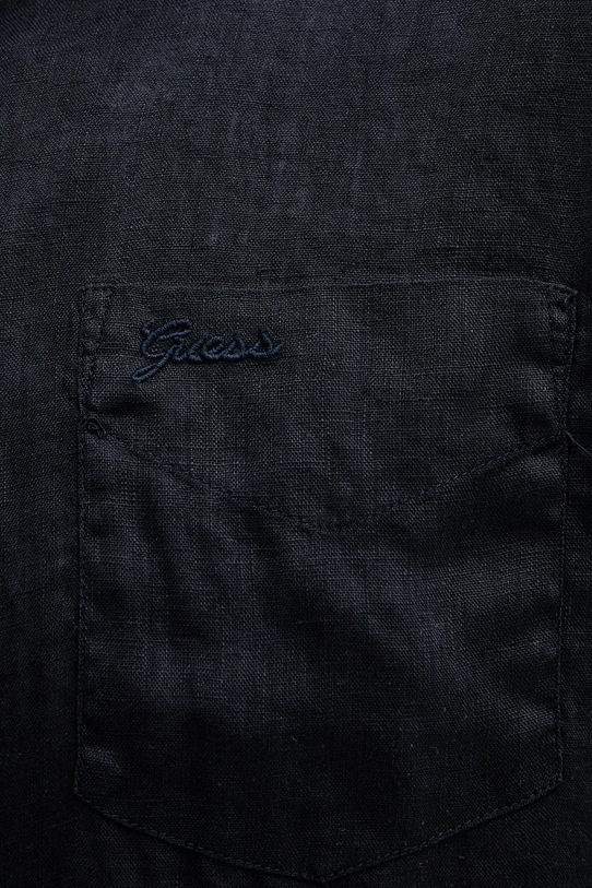 Guess cămașă de in NAPA M5GH73.WH3J0 bleumarin