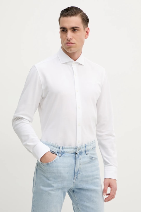 Bavlněná košile BOSS bílá 50527675