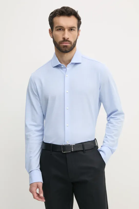 BOSS camicia in cotone slim blu 50527675