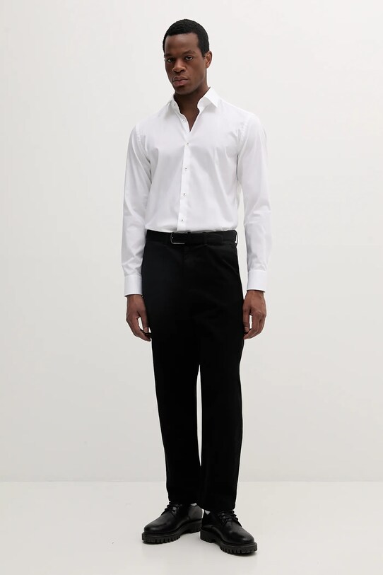 BOSS cămașă din bumbac 50539177 alb SS25