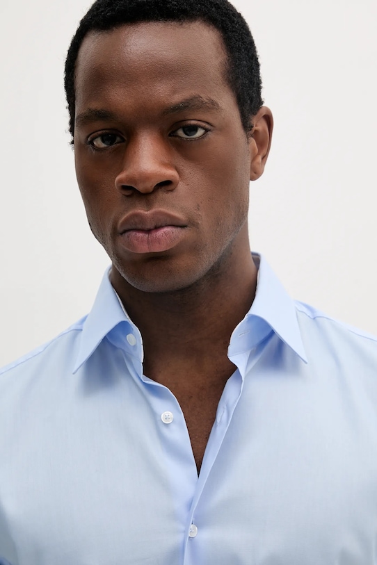 Βαμβακερό πουκάμισο BOSS μπλε 50539177