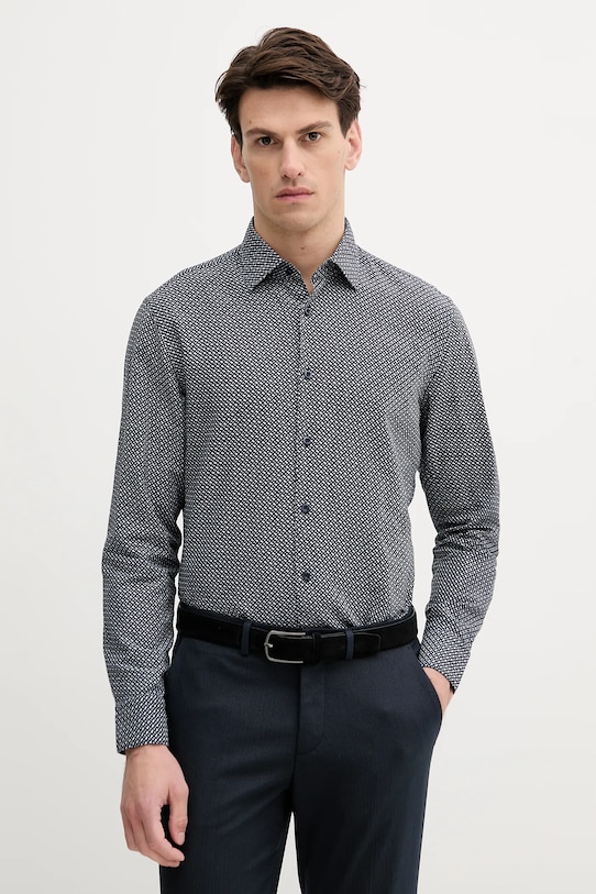 BOSS cămașă de in casual bleumarin 50539532