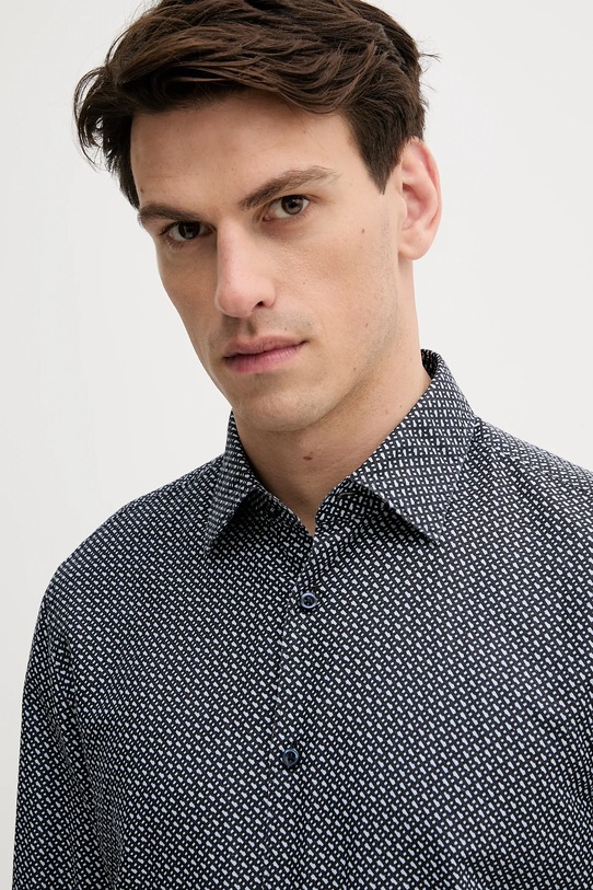 BOSS cămașă de in bleumarin 50539532