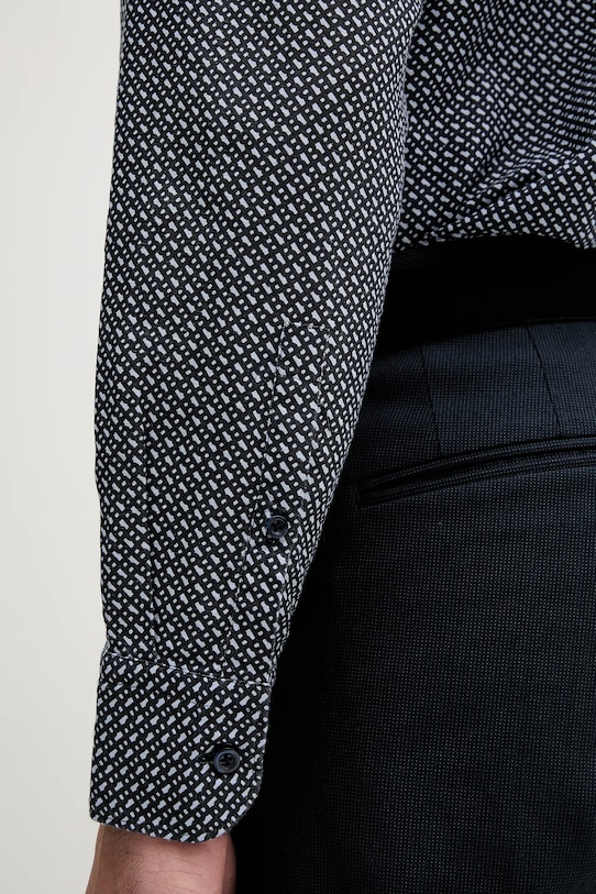 BOSS cămașă de in 50539532 bleumarin