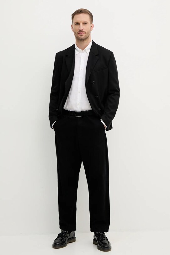 BOSS camicia di lino 50520283 bianco SS25
