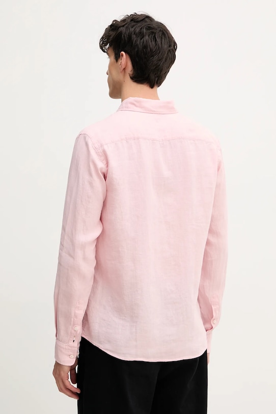 Ρούχα Πουκάμισο από λινό BOSS 50520283 ροζ