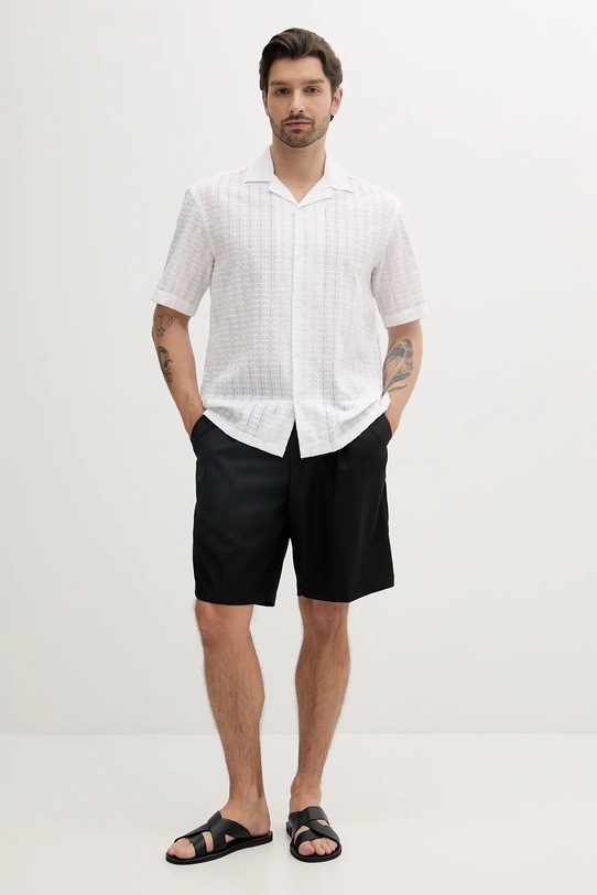 BOSS cămașă din bumbac 50539236 alb SS25