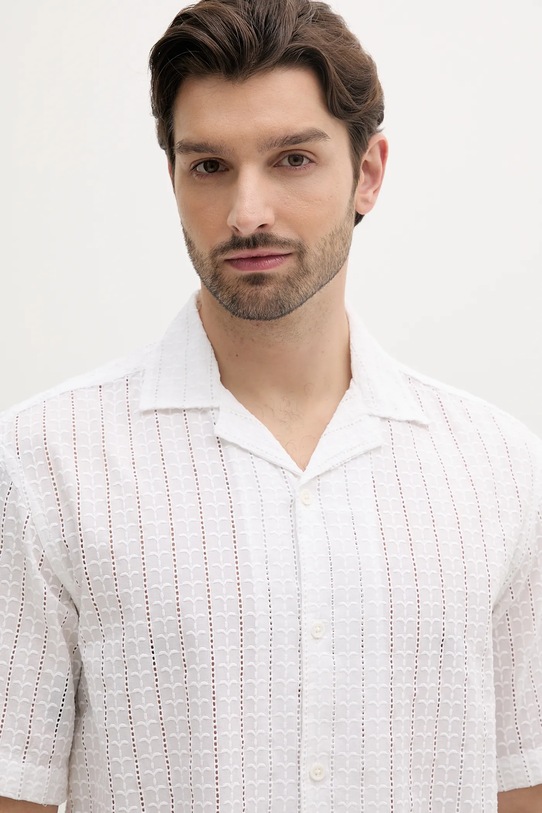 BOSS cămașă din bumbac alb 50539236