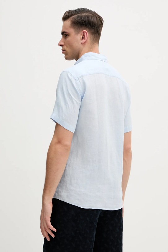 Ρούχα Πουκάμισο από λινό BOSS 50539352 μπλε