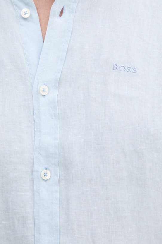 Πουκάμισο από λινό BOSS 50539352 μπλε