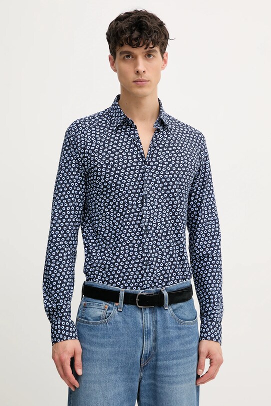 Košile BOSS slim námořnická modř 50539456