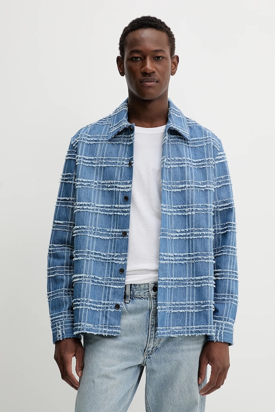 Samsoe Samsoe cămașă SACASTOR lung albastru M25100059