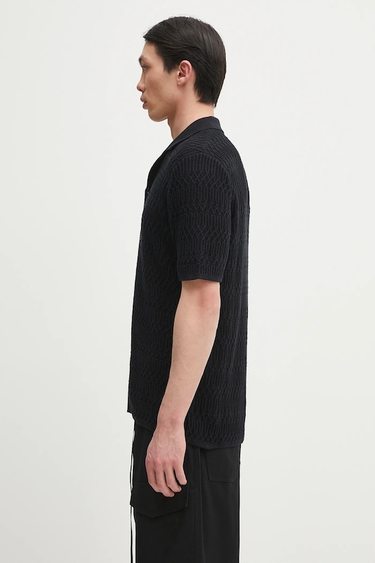 Samsoe Samsoe cămașă din bumbac SARLO M25100008 negru SS25