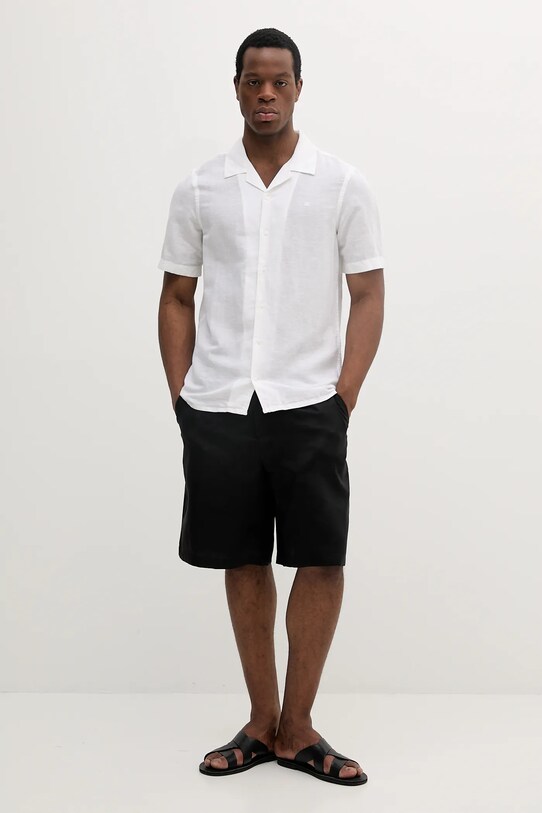 Calvin Klein koszula lniana K10K114197 biały SS25