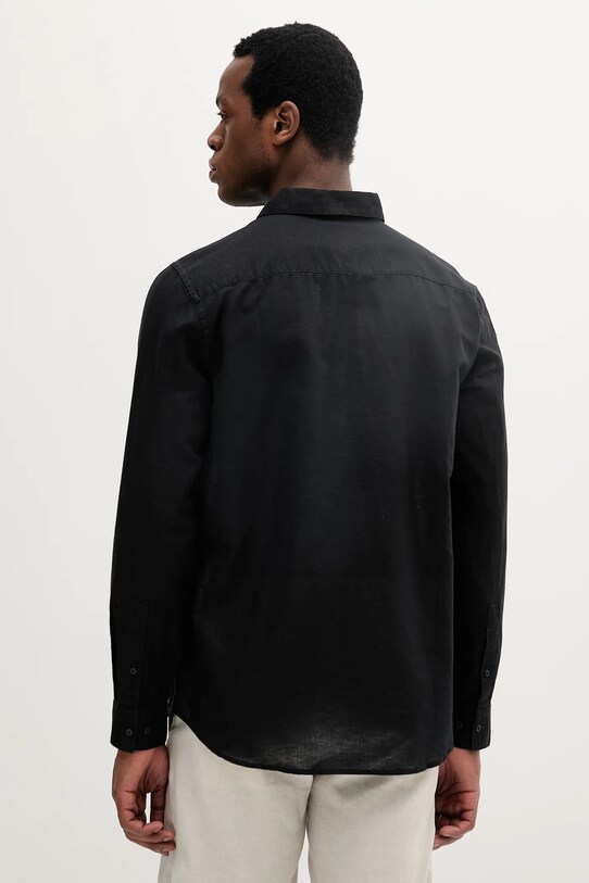 Oblečení Lněná košile Calvin Klein K10K114488 černá