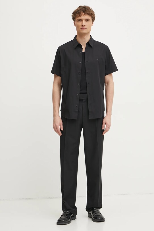 Košeľa Calvin Klein LV04LB125G čierna SS25