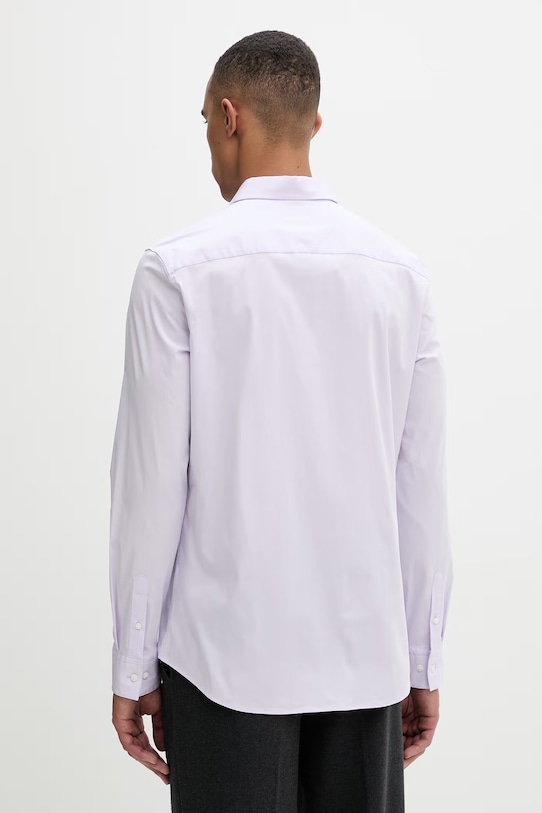 Odjeća Calvin Klein muška košulja s pamukom LV04LB145G ljubičasta