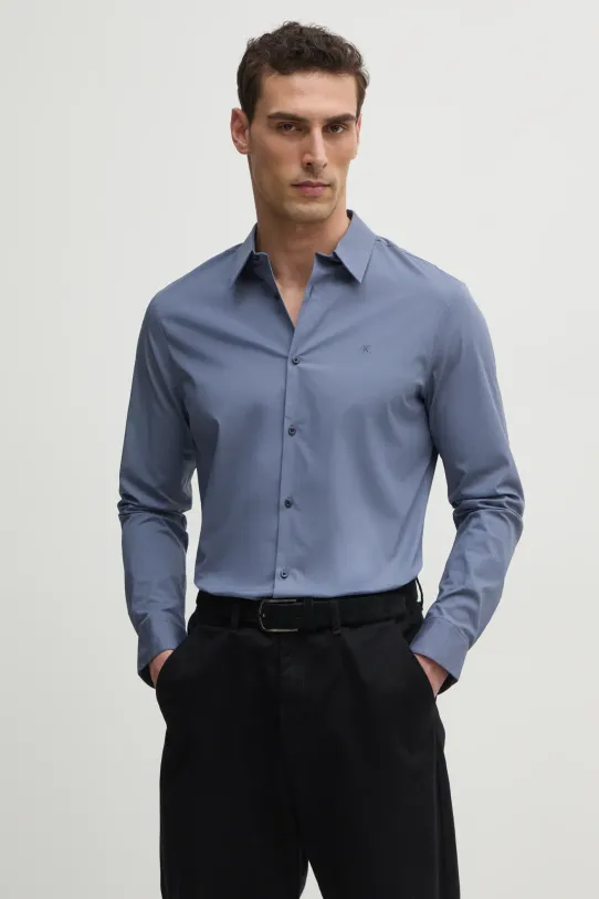 Calvin Klein koszula z elastanem niebieski LV04LB145G