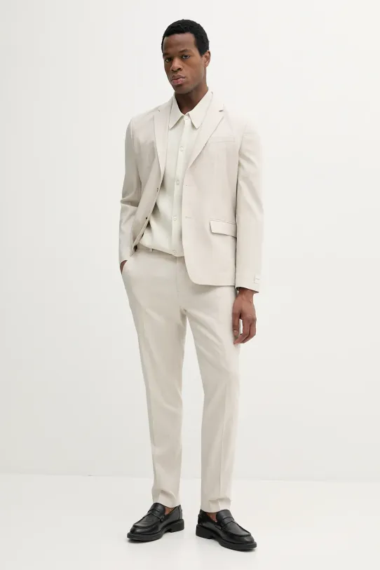 Košeľa Calvin Klein LV04LB318G béžová SS25