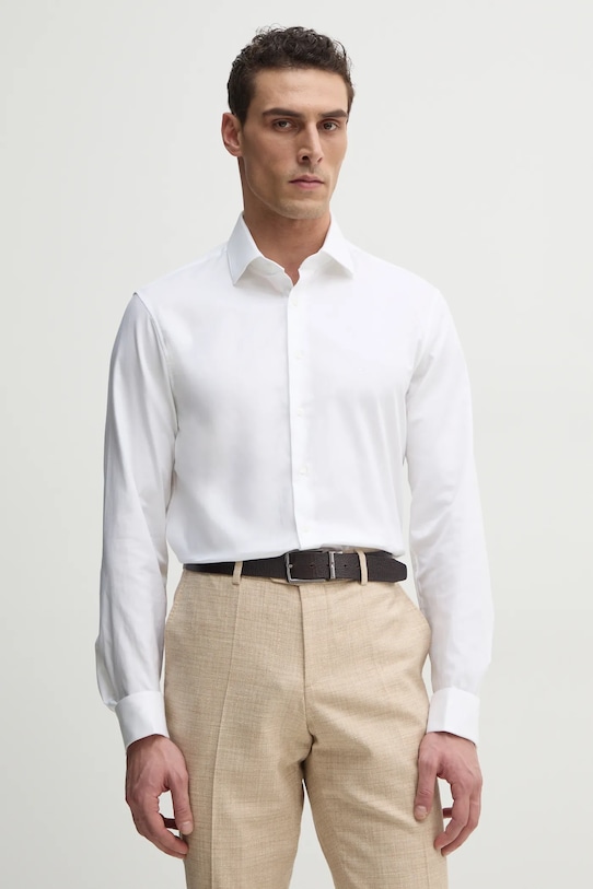 Calvin Klein koszula z elastanem biały K10K107889