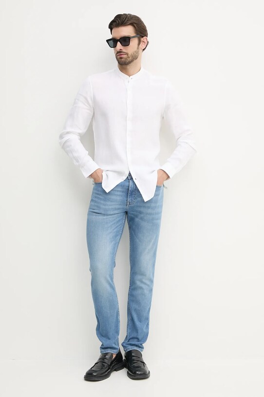 Calvin Klein koszula lniana K10K109511 biały SS25