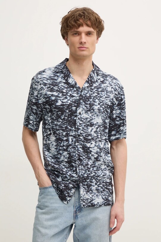 Рубашка Calvin Klein узор чёрный KM0KM01148