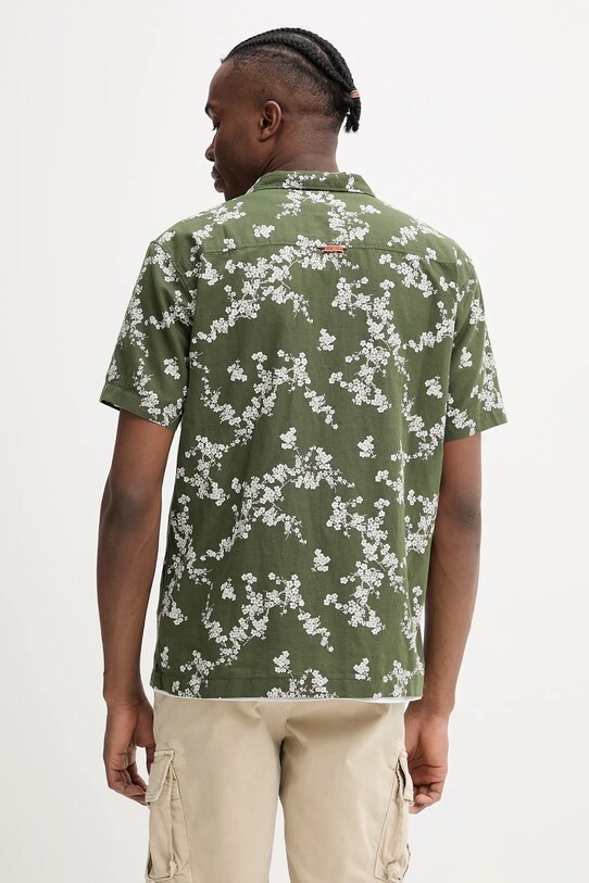 Ruházat Superdry ing kasmírkeverékből M4010793A.2EF zöld