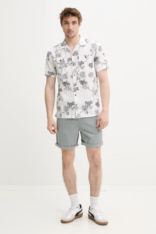 Superdry koszula z domieszką lnu M4010793A.F8N biały SS25