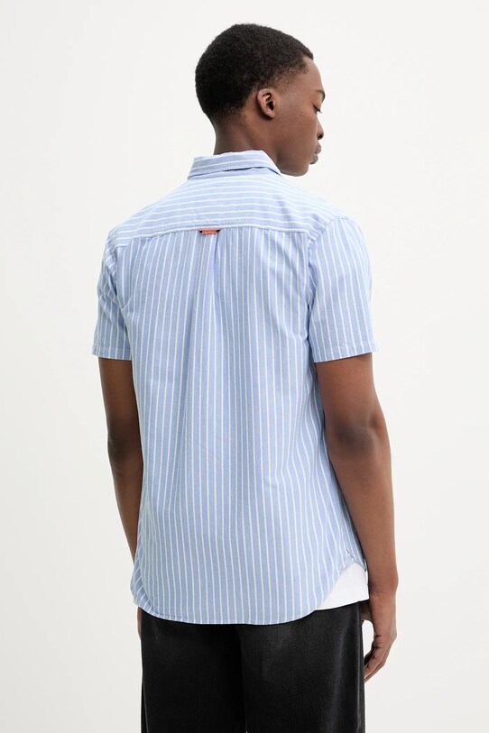 Oblečení Bavlněná košile Superdry M4010944A.D9J modrá