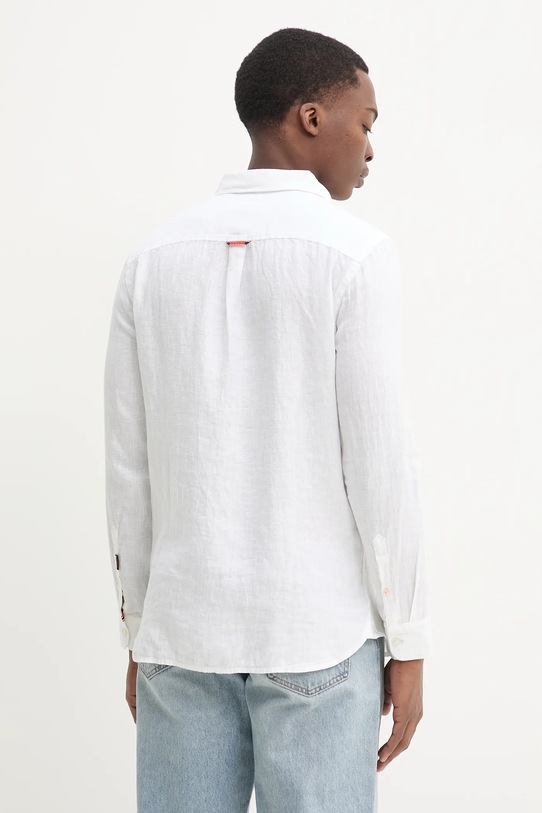 Oblečenie Ľanová košeľa Superdry M4010995A.01C biela