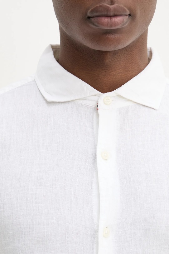 Ľanová košeľa Superdry M4010995A.01C biela