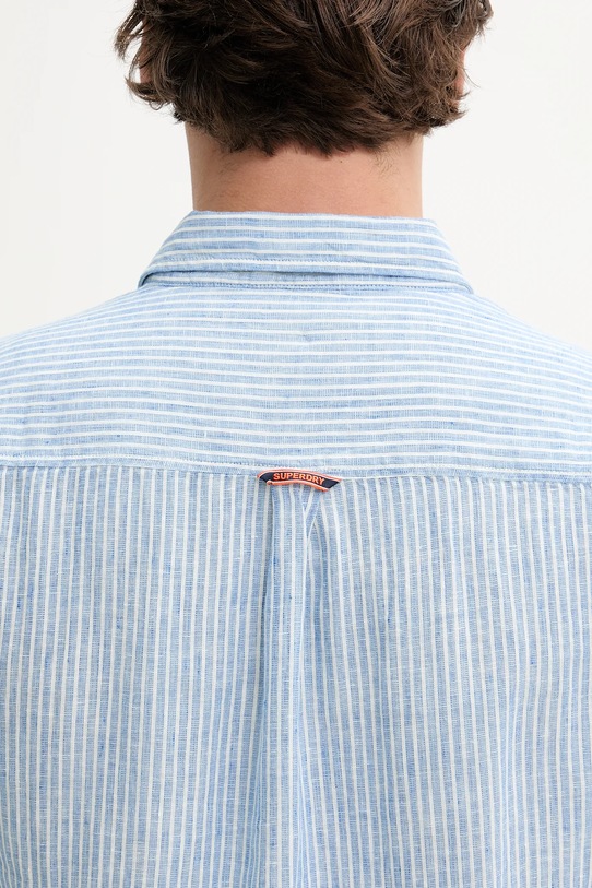 Lanena košulja Superdry plava M4010995A.FWJ