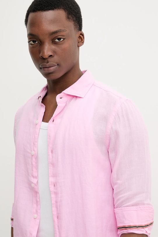 Oblečení Lněná košile Superdry M4010995A.RJ4 růžová