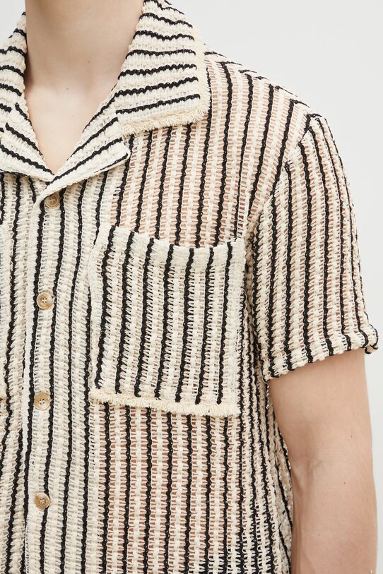 Риза Andersson Bell Sheer Stripe Knit atb1235m бежов