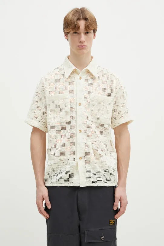 Andersson Bell koszula Letto Knitted gładkie beżowy atb1234m