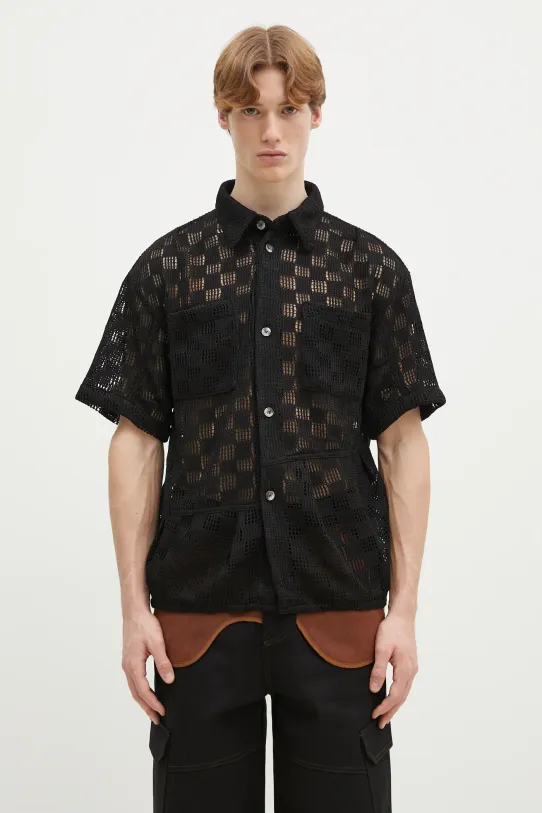 Andersson Bell koszula Letto Knitted gładkie czarny atb1234m