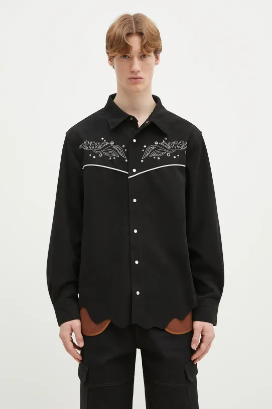 Andersson Bell camicia Lemmans Faux-Suede regolare nero atb1236m