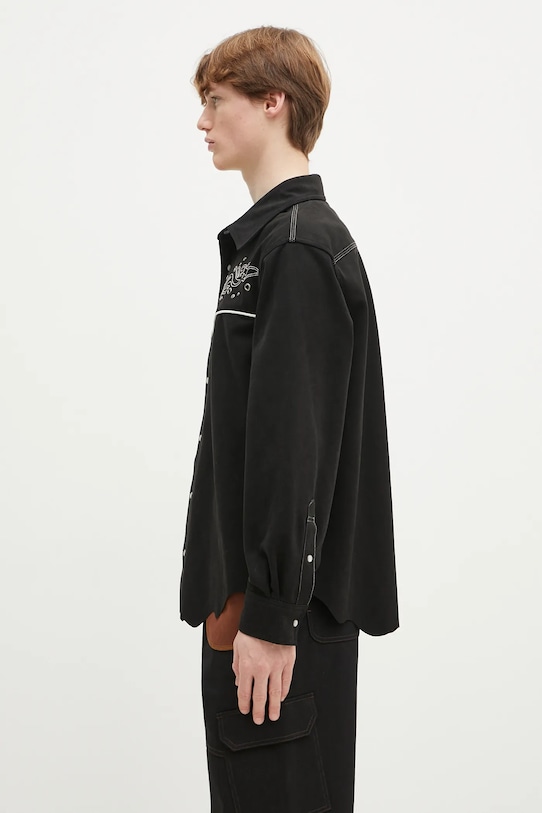 Andersson Bell camicia Lemmans Faux-Suede atb1236m nero SS25